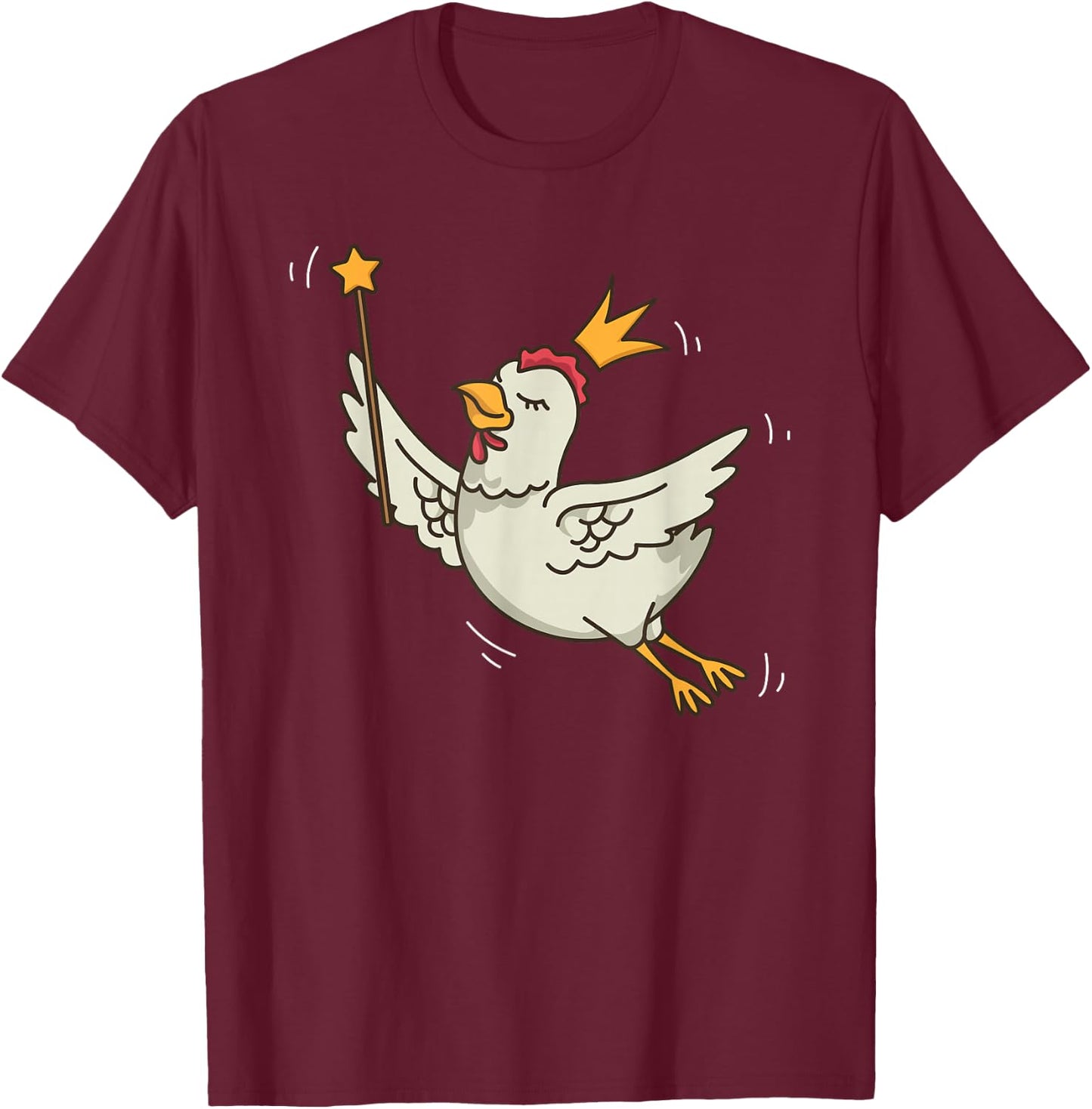 Fairy Chicken Farmer Mystical Farm Chicken Fairy Lover T-Shirt - T-Shirt | Maroon