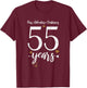 Our Adventures Continues 55 Years - 55th Wedding Anniversary T-Shirt - T-Shirt | Maroon