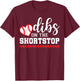 Baseball Shortstop Girlfriend, Dibs on the Shortstop T-Shirt - T-Shirt | Maroon