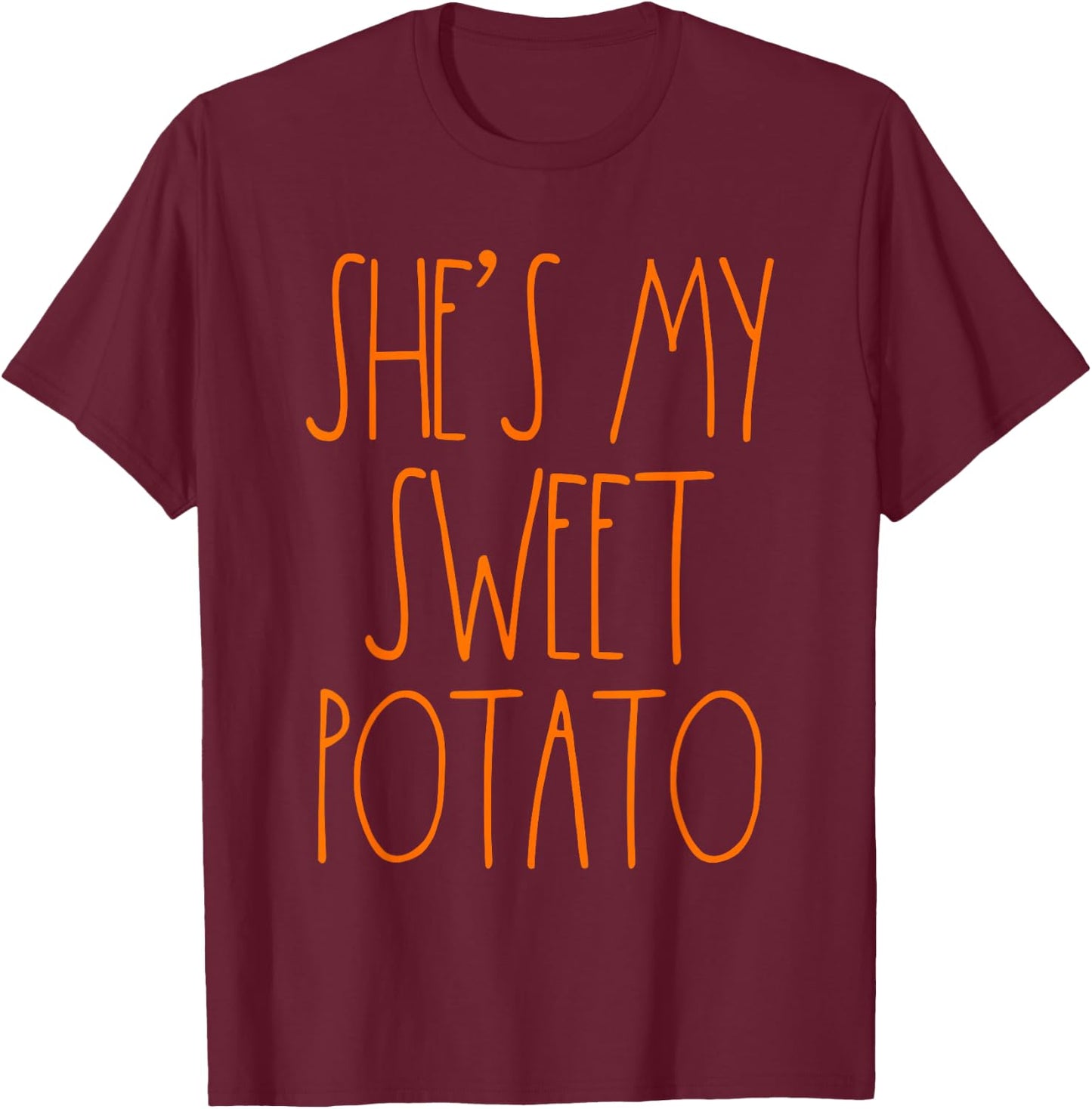 Shes My Sweet Potato I Yam Set Thanksgiving Couple Shirts T-Shirt - T-Shirt | Maroon