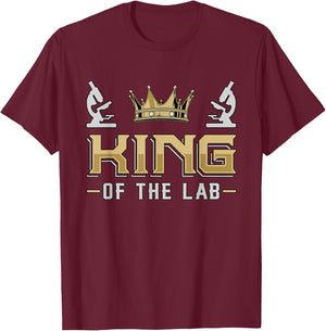 King Of The Lab Laboratory Technician Technologist Lab Tech T-Shirt - T-Shirt | Maroon