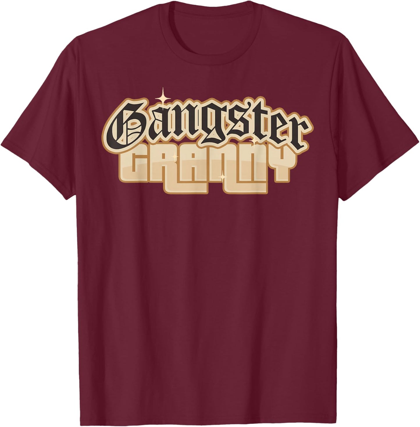 Emo Gangsta Granny Gangster Grandmother for Grandma Grammy T-Shirt - T-Shirt | Maroon