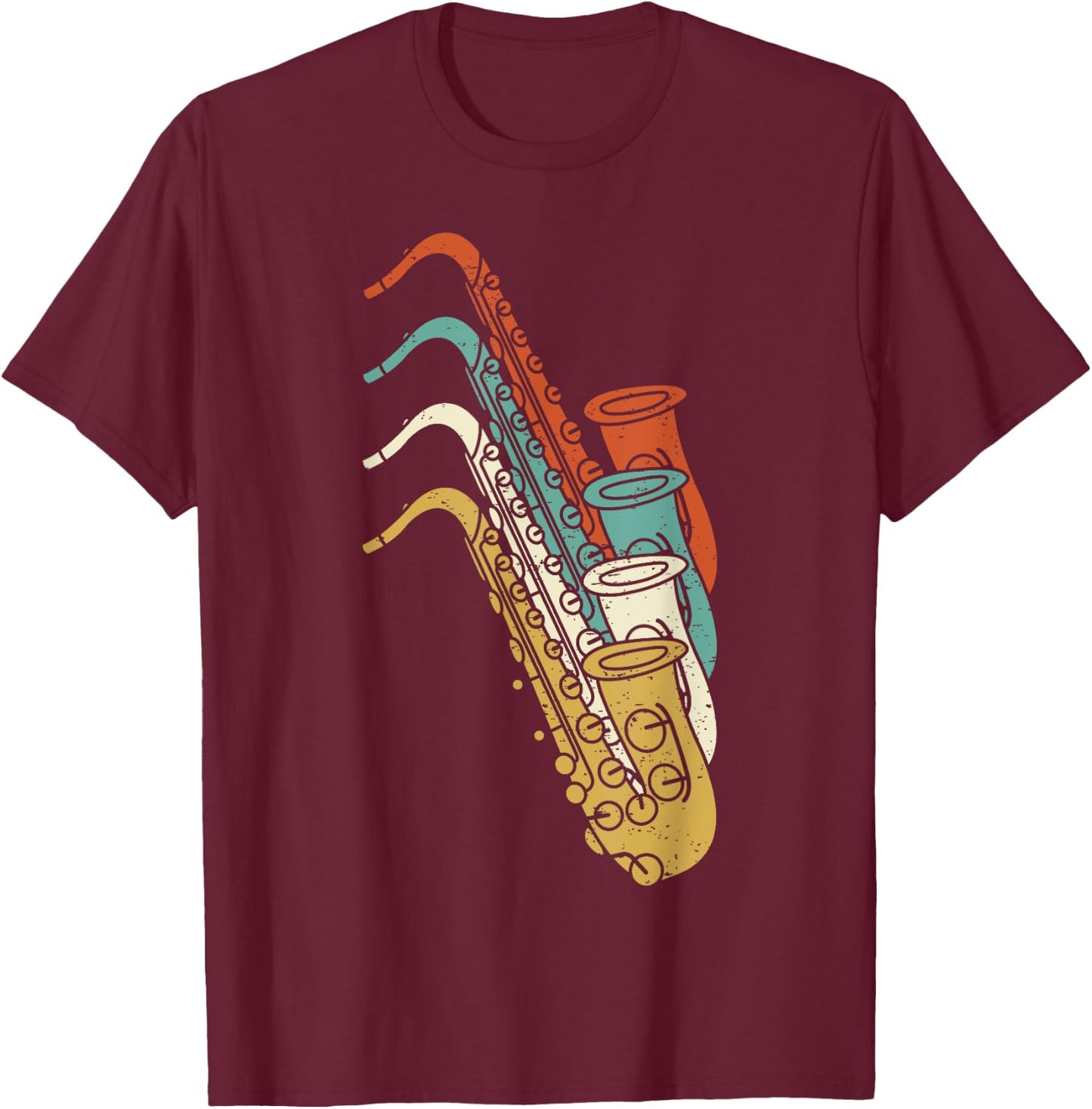 Saxophonist Saxist Sax I Vintage Saxophone T-Shirt - T-Shirt | Maroon