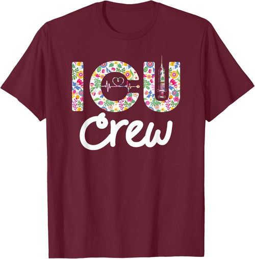 ICU CREW Nursing Student Healthcare Nurse Week Flower Love