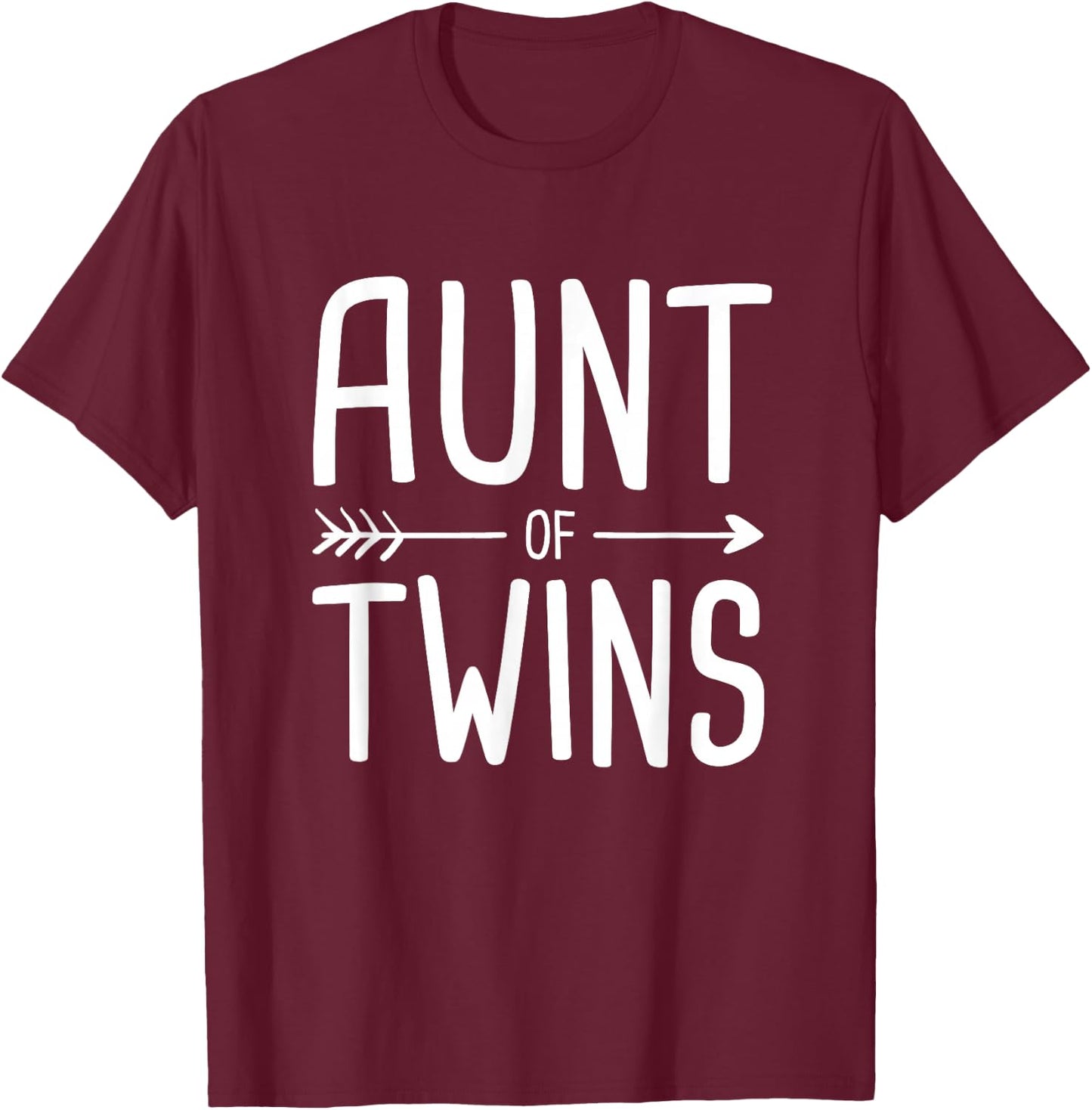 Aunt of Twins T-Shirt - T-Shirt | Maroon