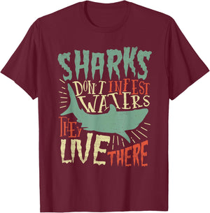 Save Our Sharks Fishing Conservation Lover Saying T Shirt T-Shirt - T-Shirt | Maroon