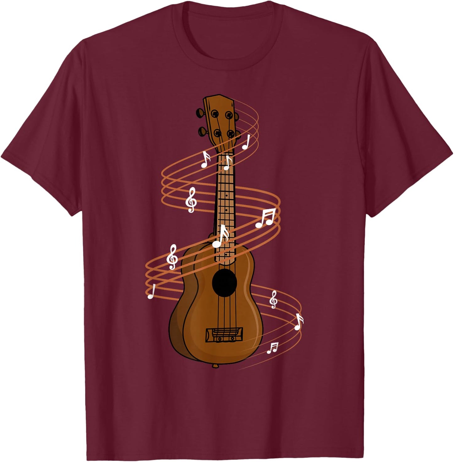 Ukulele Four String Instrument T-Shirt - T-Shirt | Maroon