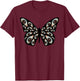 Weirdcore Aesthetic Black Butterfly Wings Eye Oddcore T-Shirt - T-Shirt | Maroon
