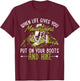 Hiking Mountain Outdoors When life gives you Mountains T-Shirt - T-Shirt | Maroon