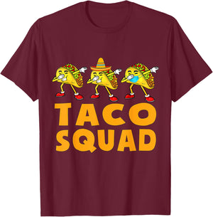 Funny Taco Squad Cute Mexican Food Lover Gift T-Shirt - T-Shirt | Maroon