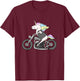 Born To Bike Unicorn I Motorcycle Fan Biker Fun T-Shirt - T-Shirt | Maroon