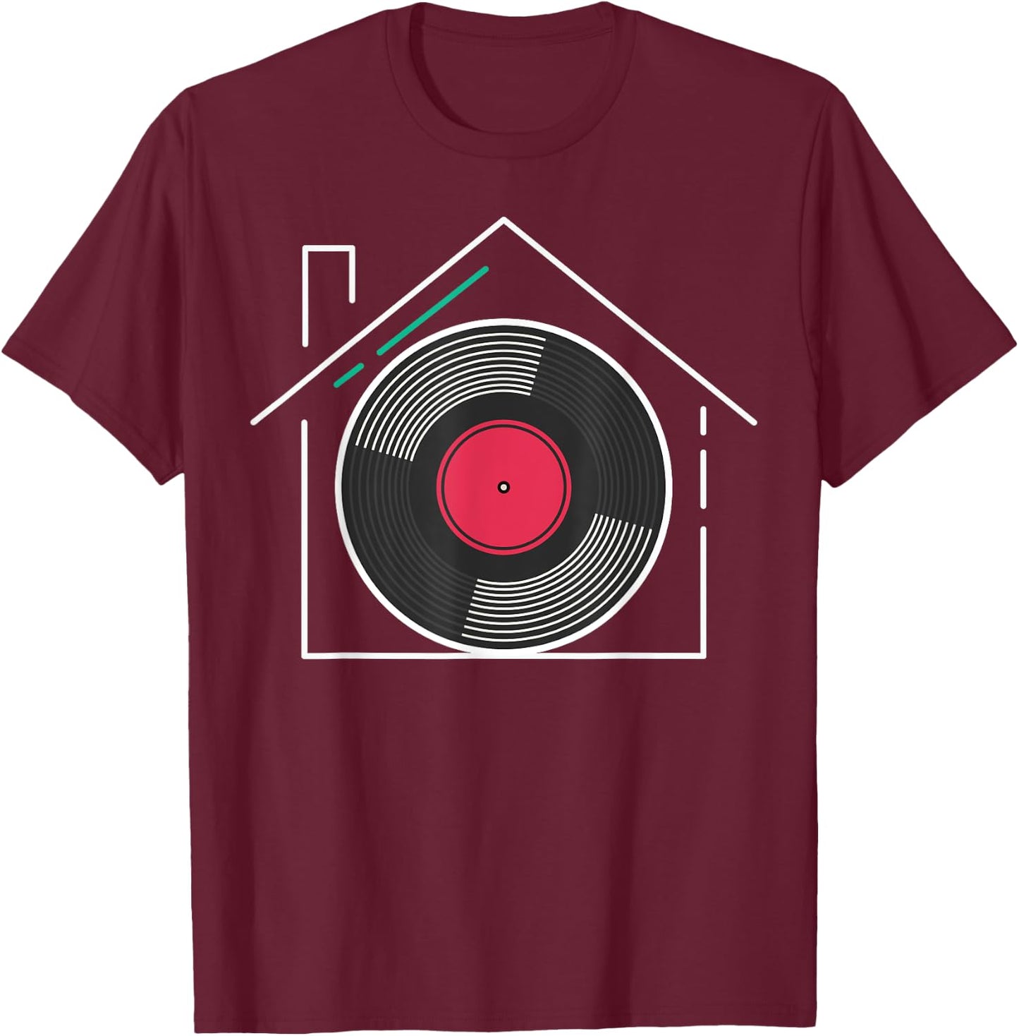House Music DJ Turntable T-Shirt - T-Shirt | Maroon