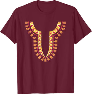 Dashiki Proud Boubou - Africa DNA Style Gift T-Shirt - T-Shirt | Maroon