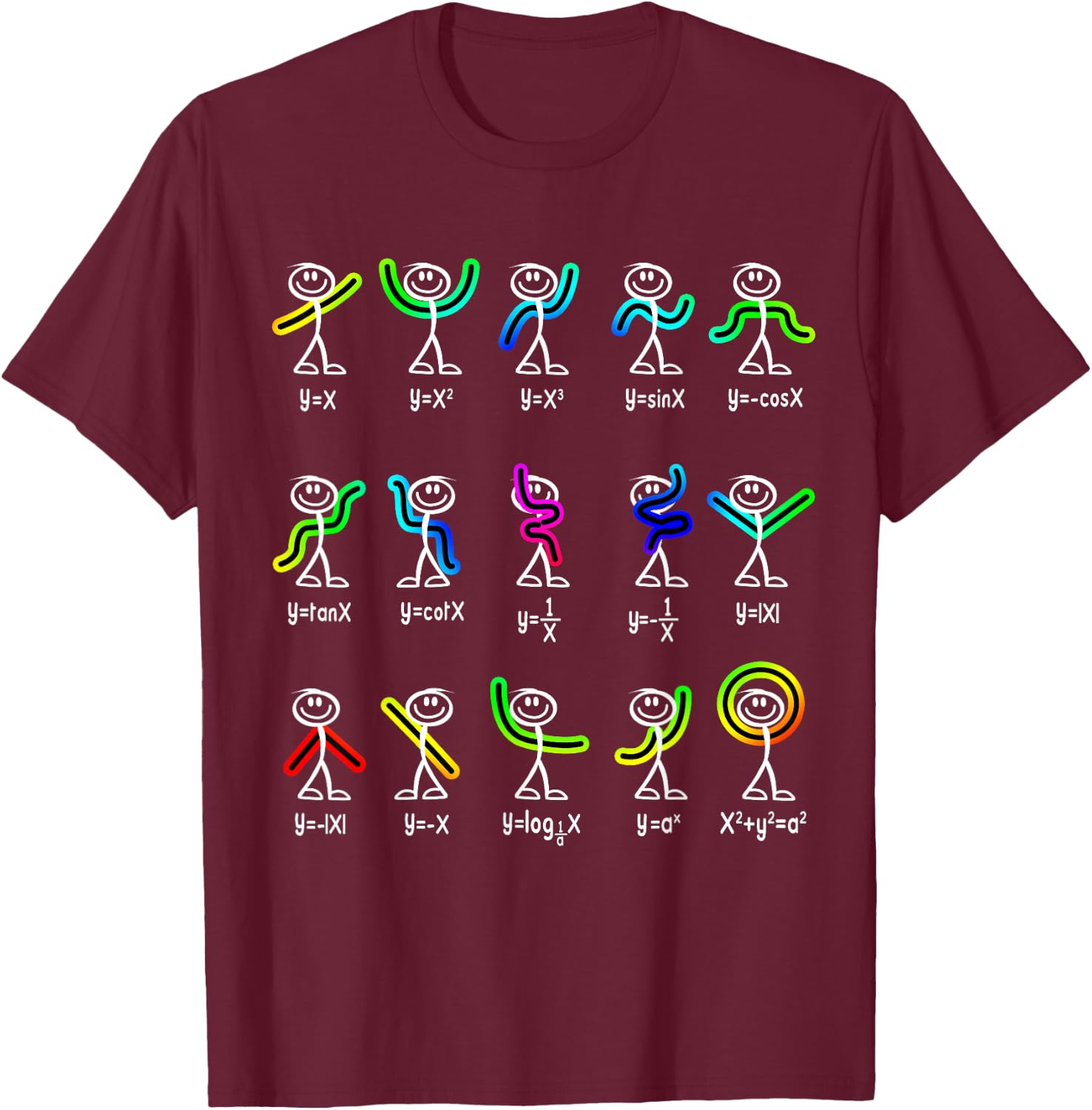 Funny Algebra Dance Function Math Teacher Geek Gift Small T-Shirt - T-Shirt | Maroon