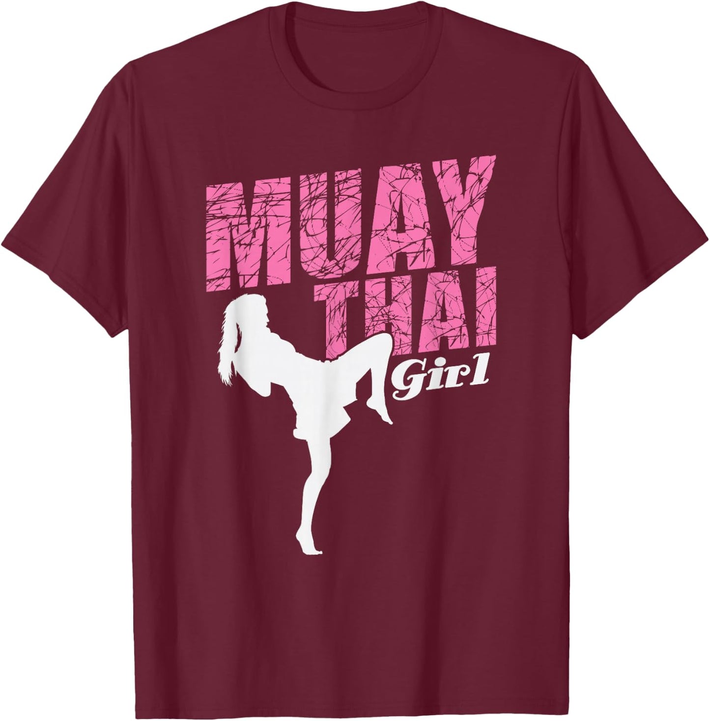 Muay Thai Girl T-Shirt - T-Shirt | Maroon