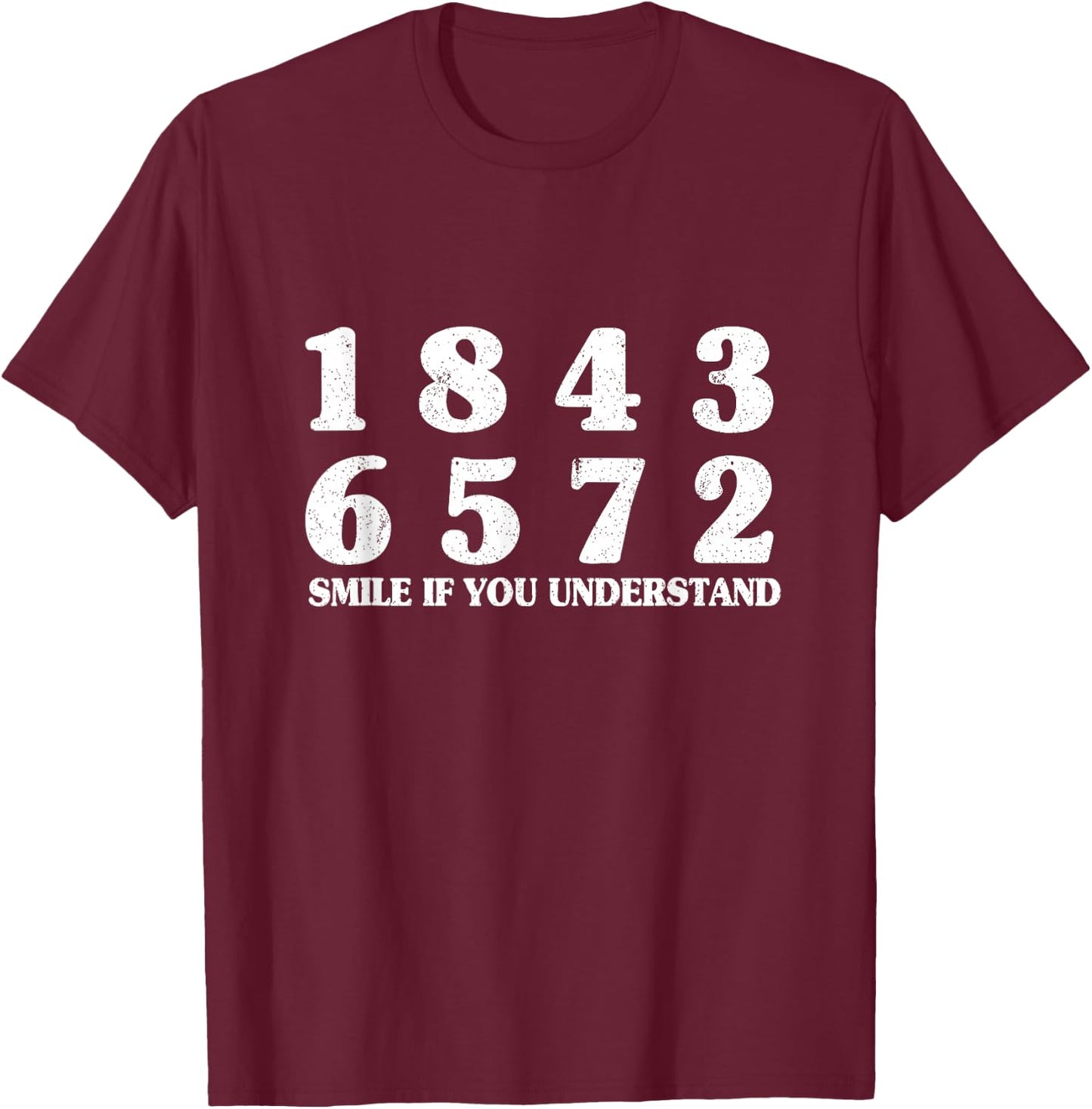 18436572 Smile If You Understand Firing Order V8 Big Block T-Shirt - T-Shirt | Maroon