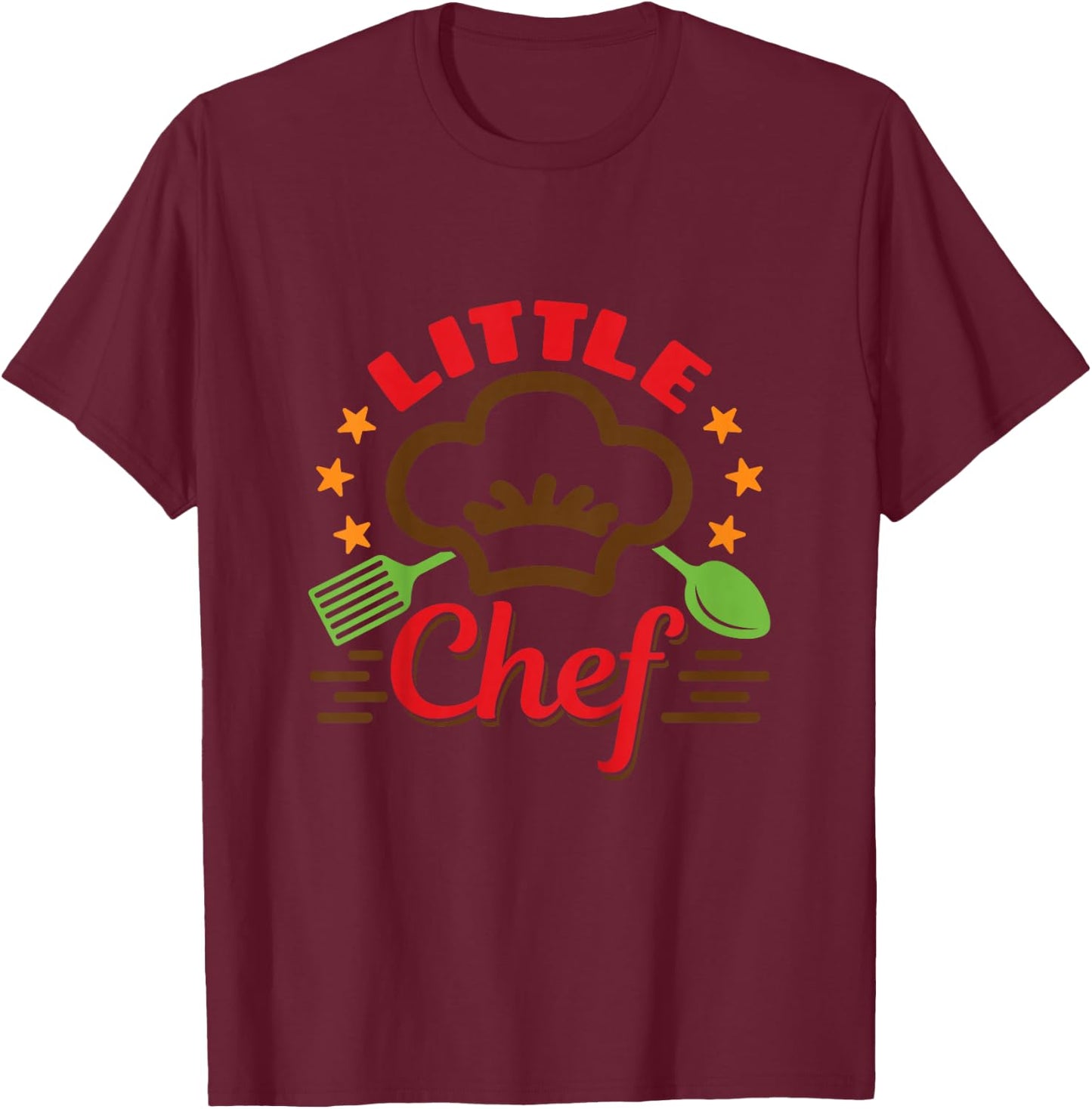 Little Chef Cooking Cook Cute Boy Girl Toddler T-Shirt - T-Shirt | Maroon
