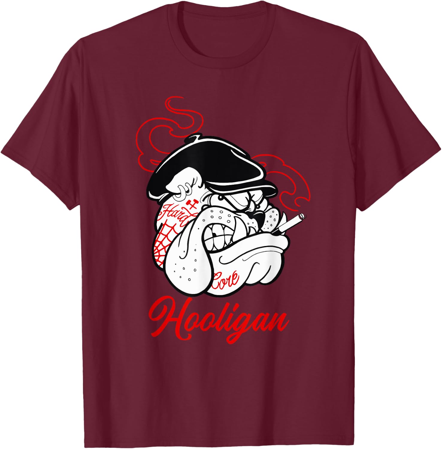 New York Hardcore Bulldog Hooligan Street Punk Revolution Women T-Shirt - T-Shirt | Maroon