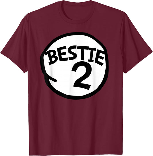 Beast number 2 Matching group Beast 2 T-Shirt - T-Shirt | Maroon