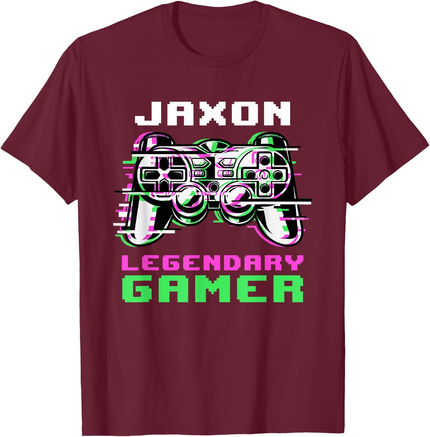 Jaxon - Legendary Gamer - Personalized T-Shirt - T-Shirt | Maroon