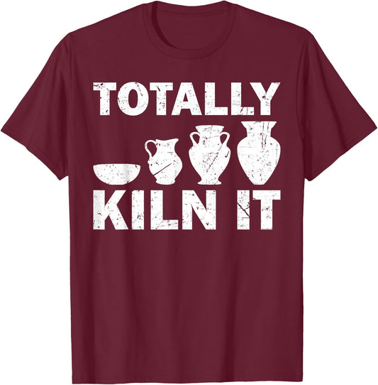 Cute Pot Maker Potter Clay Molding Lover Designs Funny Pottery Gift Women Cool Ceramic Pottery Kiln T-Shirt - T-Shirt | Maroon