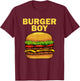 Cool Burger Art For Boys Men Hamburger Cheeseburger Lovers T-Shirt - T-Shirt | Maroon