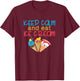 Keep Calm and Eat Ice Cream Vintage Ice Cream Cones Gift Women Kids T-Shirt - T-Shirt | Maroon