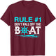 Rule #1 Don't Fall Off The Boat Shirt Cruise Ship T-Shirt - T-Shirt | Maroon