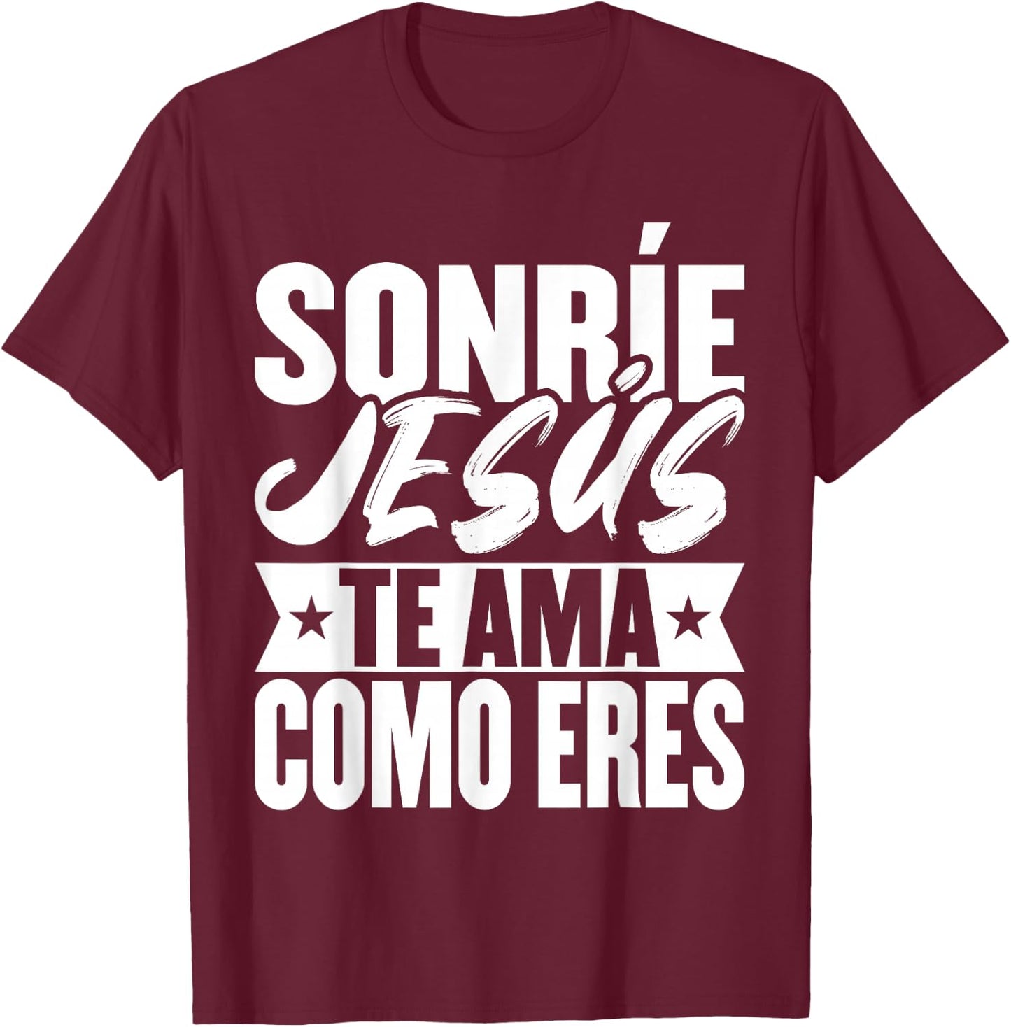Camisetas Cristianas En Espanol Frases Biblia Jesús Te AMa T-Shirt - T-Shirt | Maroon