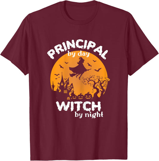 Funny Witch Women School Principal Halloween Costume T-Shirt - T-Shirt | Maroon