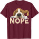 Basset-Hound Shirt Nope Not Today Funny Mom Dad Lover Gift T-Shirt - T-Shirt | Maroon