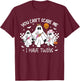You Can't Scare Me I Have Twins Funny Halloween Ghost T-Shirt - T-Shirt | Maroon