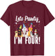 Pets Pawty I'm FOUR! Puppy Dog Themed Birthday Party for Girls Kids T-Shirt - T-Shirt | Maroon