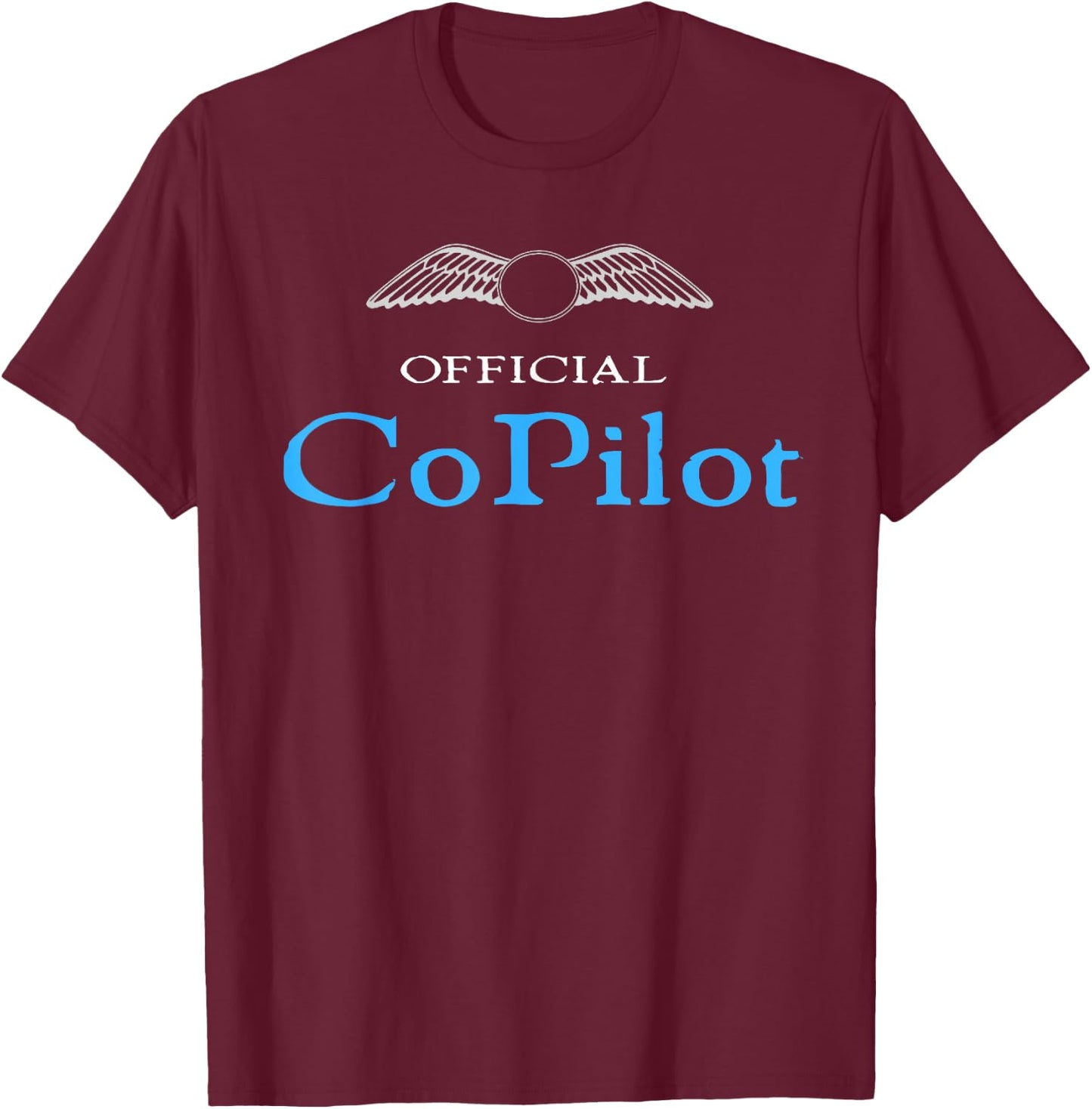 Official CoPilot Fun Kid's Aviation Flying Family T-Shirt - T-Shirt | Maroon