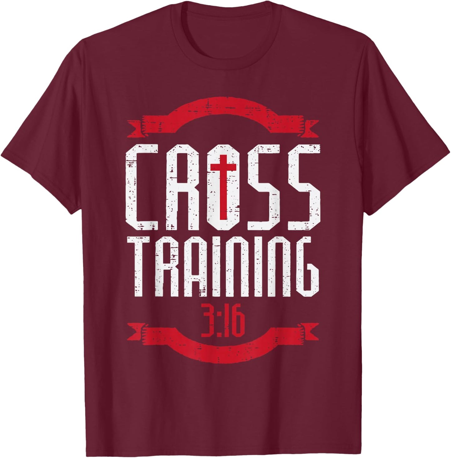 Cross Training 3:16 Workout Fitness Christian Men Women Kids T-Shirt - T-Shirt | Maroon