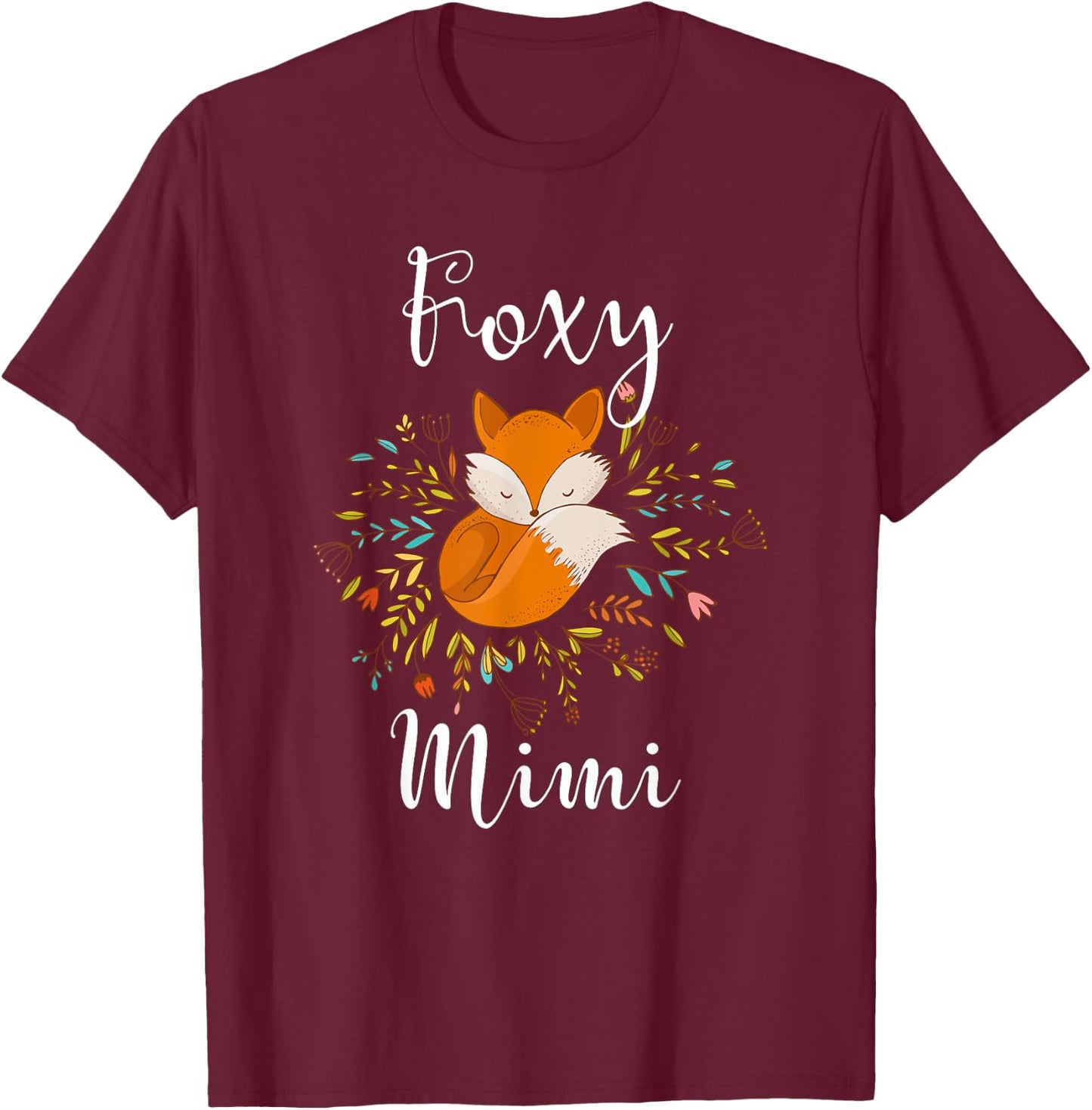 Foxy Mimi Grandmother Mother's Day Gift T-Shirt - T-Shirt | Maroon
