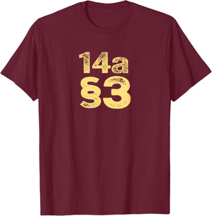 14th Amendment Section 3 of the Constitution 14a §3 Graphic T-Shirt - T-Shirt | Maroon