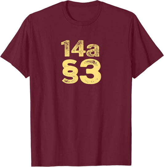 14th Amendment Section 3 of the Constitution 14a §3 Graphic T-Shirt - T-Shirt | Maroon