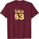 14th Amendment Section 3 of the Constitution 14a §3 Graphic T-Shirt - T-Shirt | Maroon