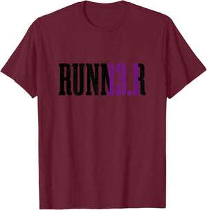 Runner Half Marathon 13.1 Miles Running Marathoner T-Shirt - T-Shirt | Maroon