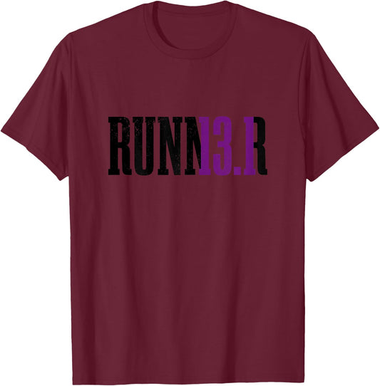 Runner Half Marathon 13.1 Miles Running Marathoner T-Shirt - T-Shirt | Maroon
