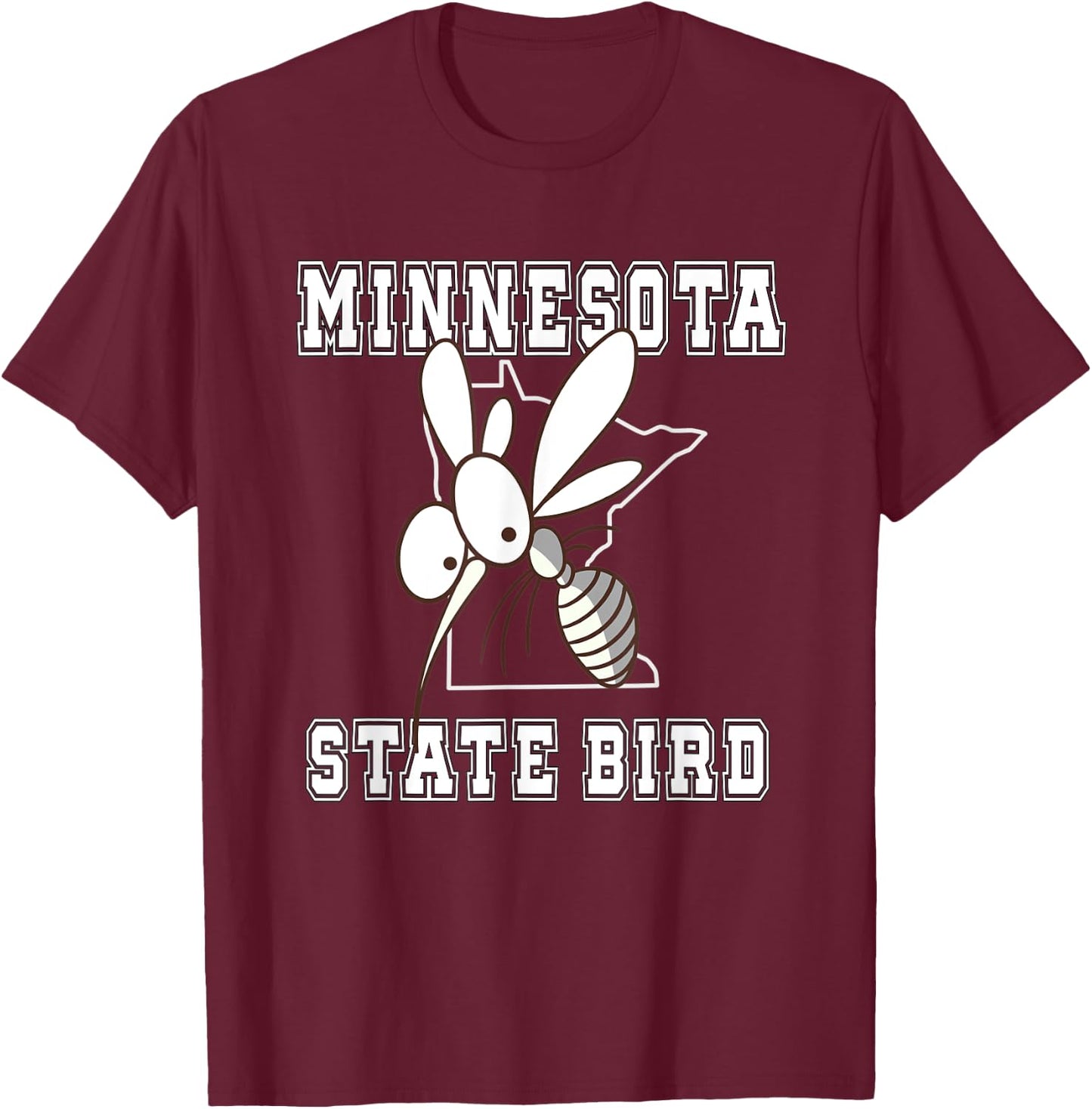 Minnesota State Bird Mosquitoes T-Shirt - T-Shirt | Maroon