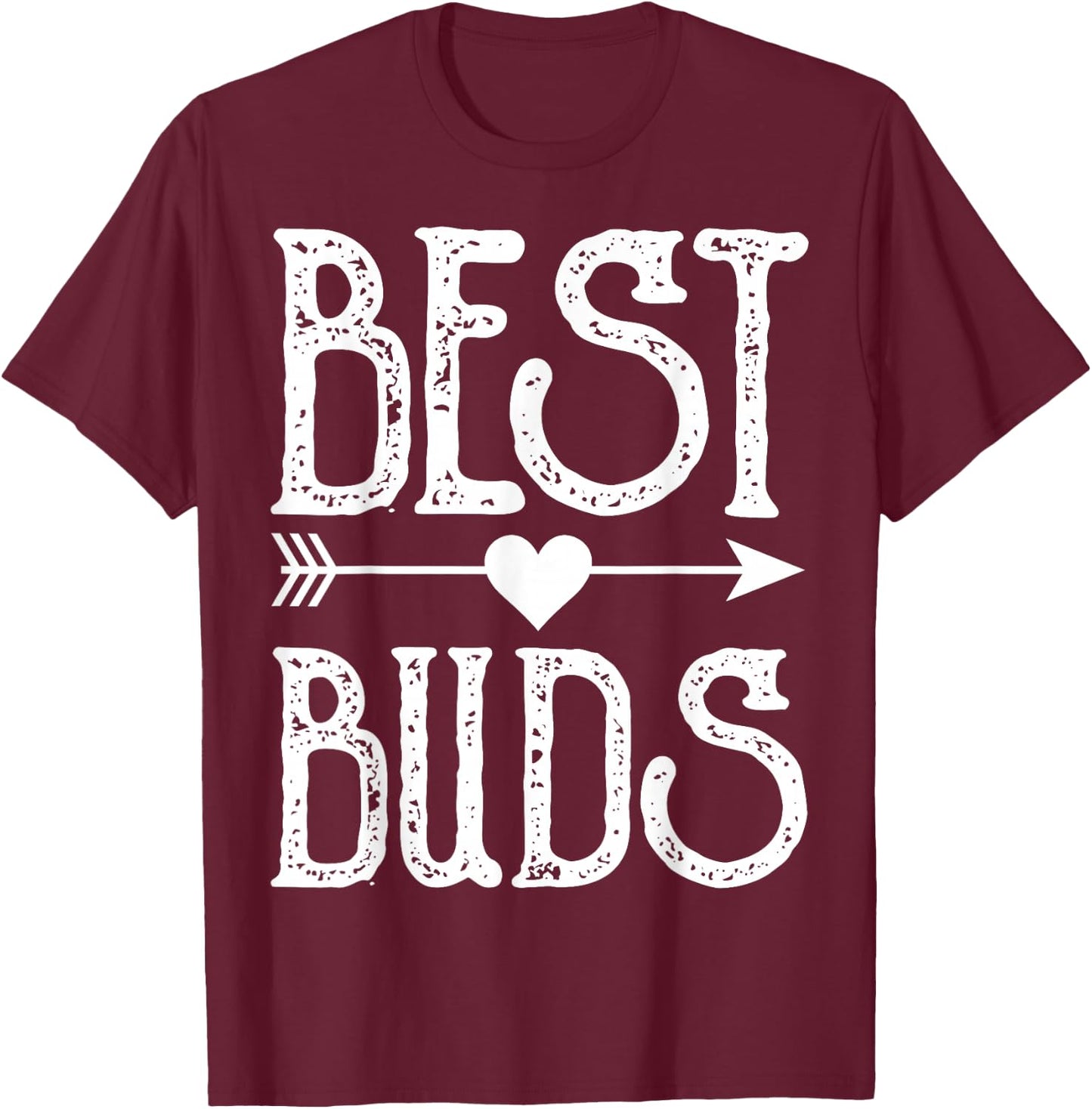 Best Buds Best Friends Matching BFF Friendship Men T-Shirt - T-Shirt | Maroon