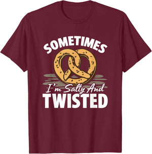 Snack Oktoberfest Baking Pretzel Salty And Twisted Pretzels T-Shirt - T-Shirt | Maroon