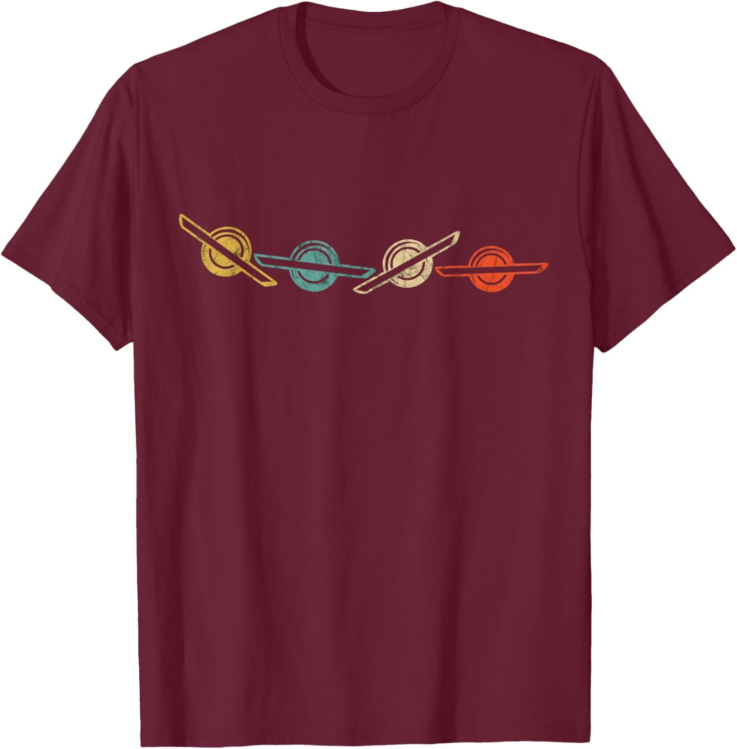 Retro Vintage Onewheel Float Electric Skateboard One Wheel T-Shirt - T-Shirt | Maroon
