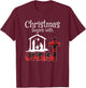 Christmas Begins With Christians Buffalo Plaid T-Shirt - T-Shirt | Maroon