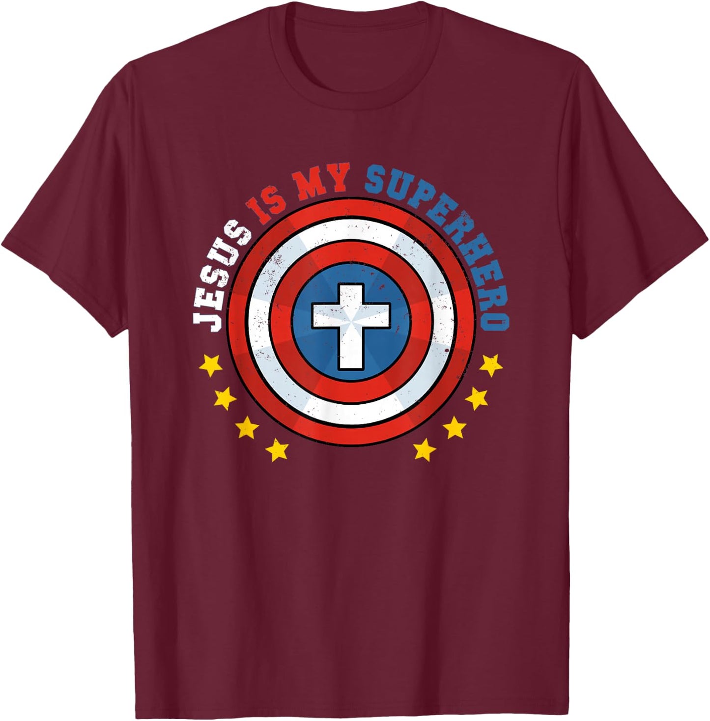 Jesus Is My Superhero Luke 19:10 He Came To Save The Lost T-Shirt - T-Shirt | Maroon