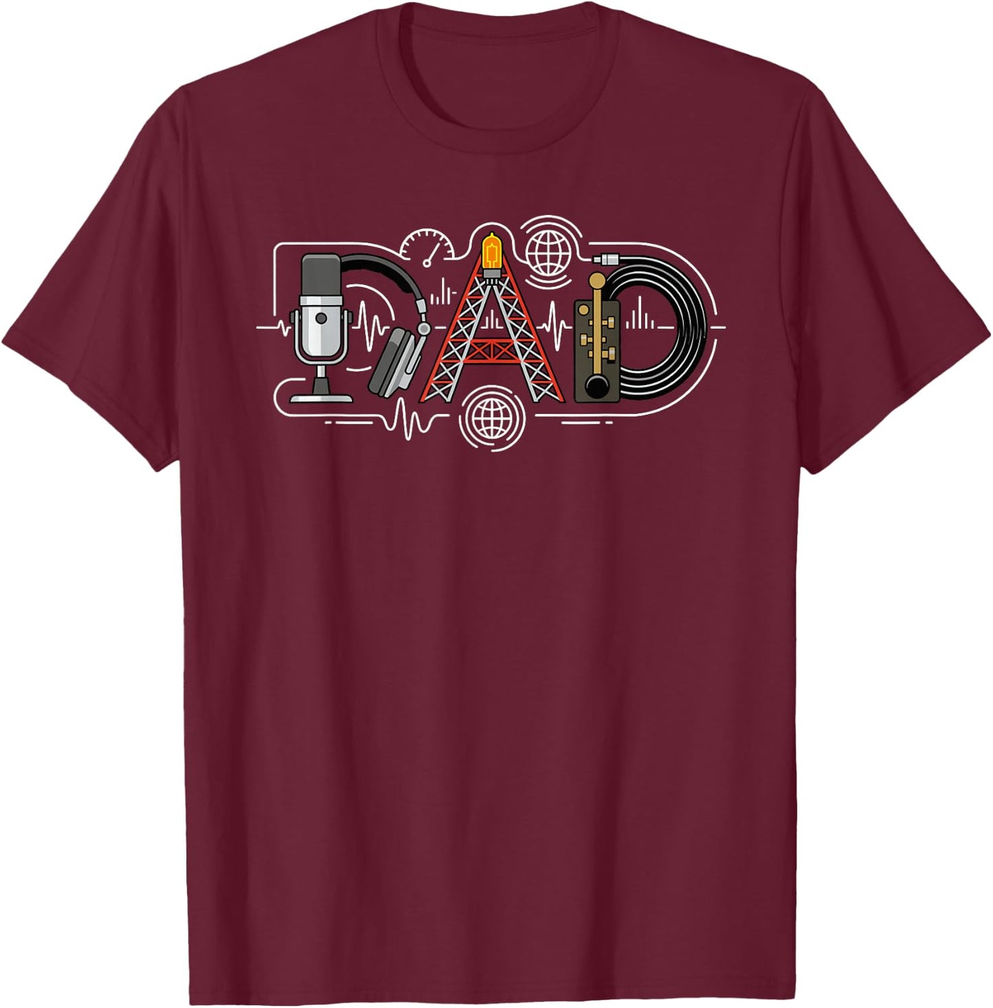 Ham Radio Dad Amateur Radio Father Father's Day Birthday T-Shirt - T-Shirt | Maroon
