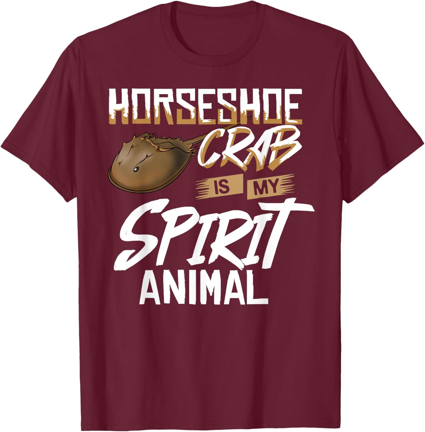 Horseshoe Crab Xiphosura Blood Eggs Fossil T-Shirt - T-Shirt | Maroon