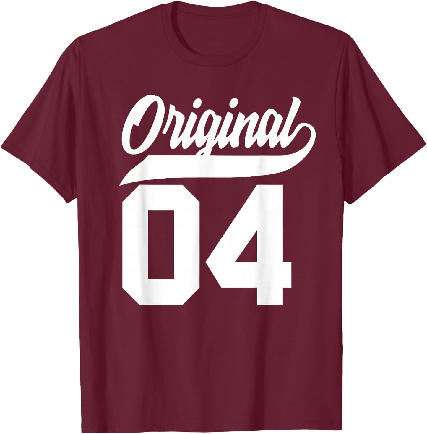 22nd Birthday Gift Boys Girls Original Vintage Born 2004 T-Shirt - T-Shirt | Maroon